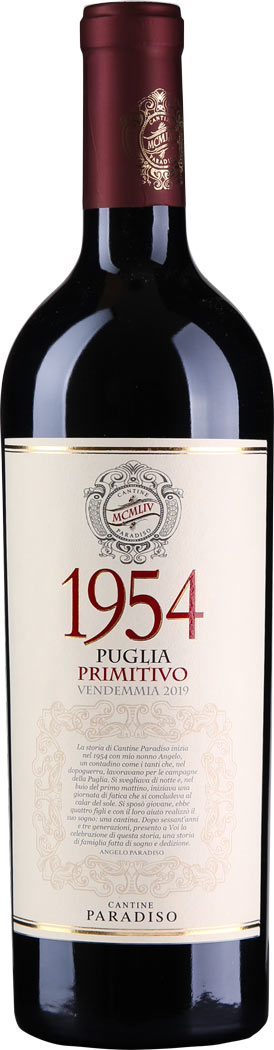 Paradiso 1954 Primitivo IGP Puglia