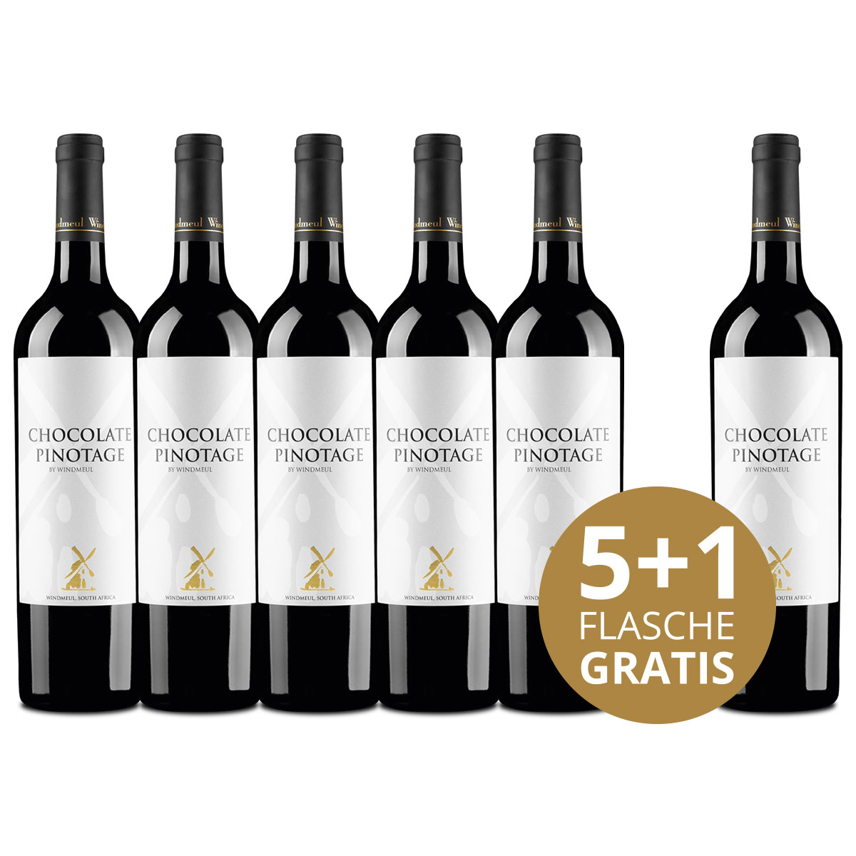 Aktionspaket 6 Fl. Chocolate Pinotage by Windmeul