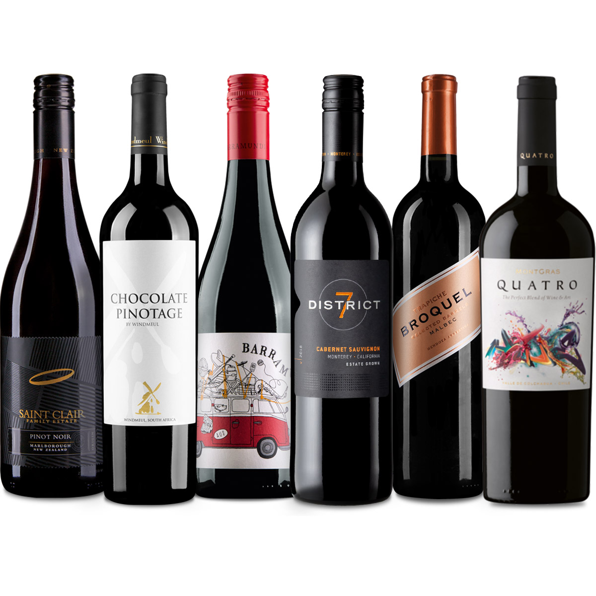 6er Probierpaket Rotweine aus der Neuen Welt