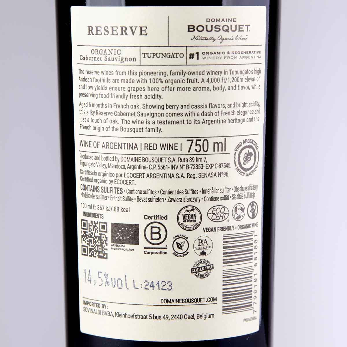 Jean Bousquet Reserve Cabernet Sauvignon