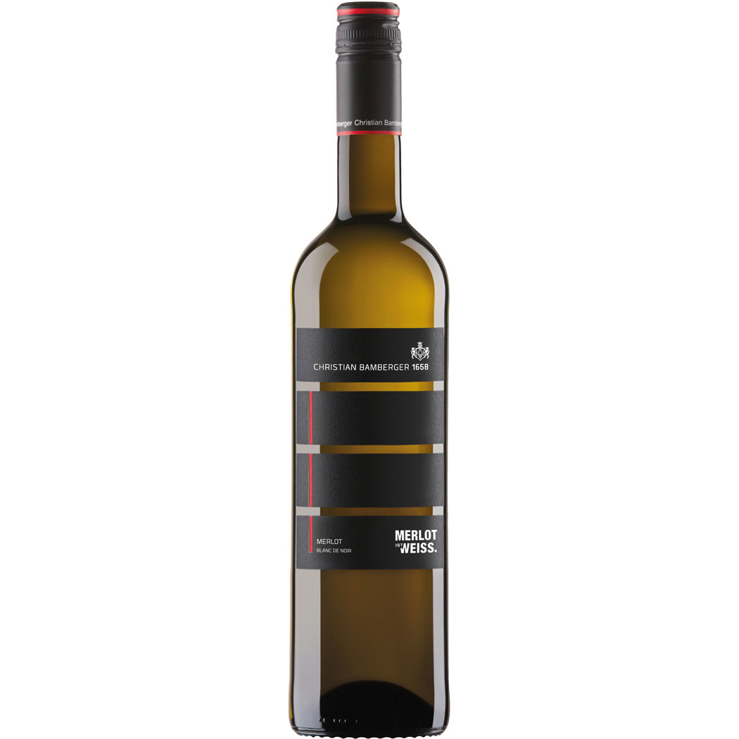 Christian Bamberger Merlot ist Weiss Blanc de Noir trocken