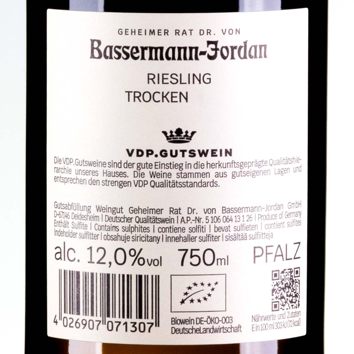 Bassermann-Jordan Gutswein Riesling trocken