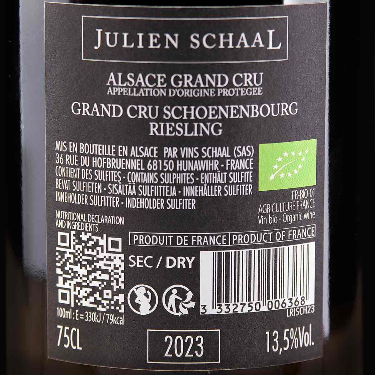 Julien Schaal Riesling Grand Cru Schoenenbourg Gypse