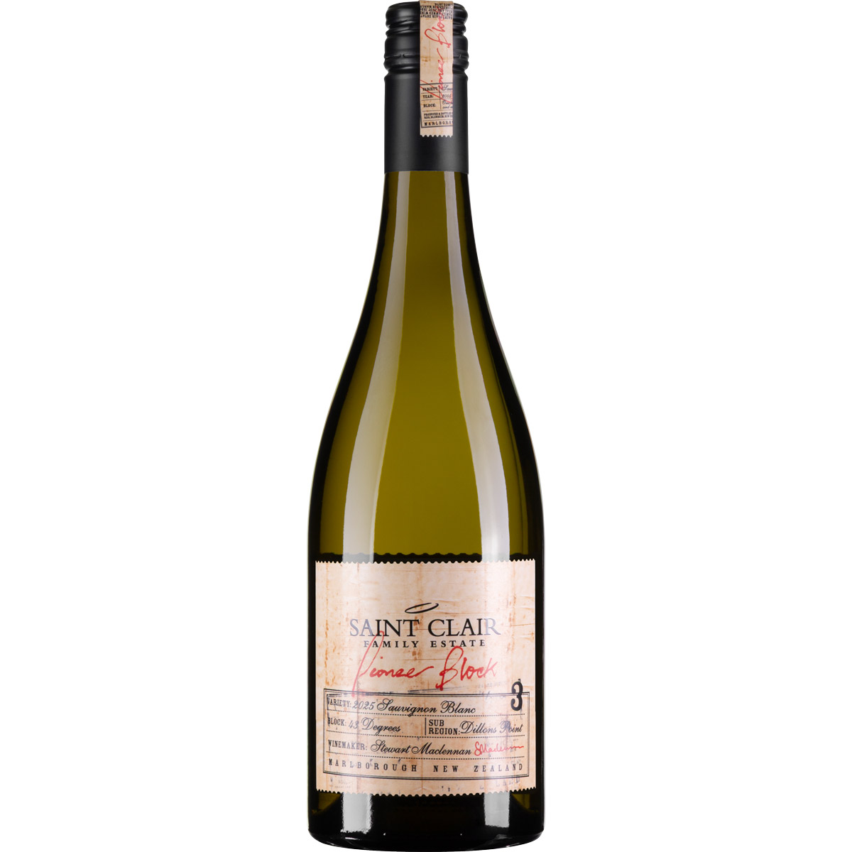 Saint Clair Pioneer Block 3 "43 Degrees" Sauvignon Blanc