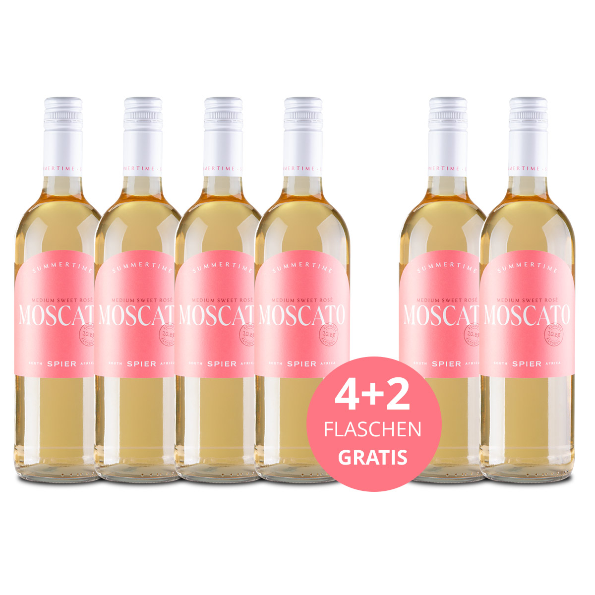Aktionspaket 6 Fl. Spier Summertime Moscato Rosé