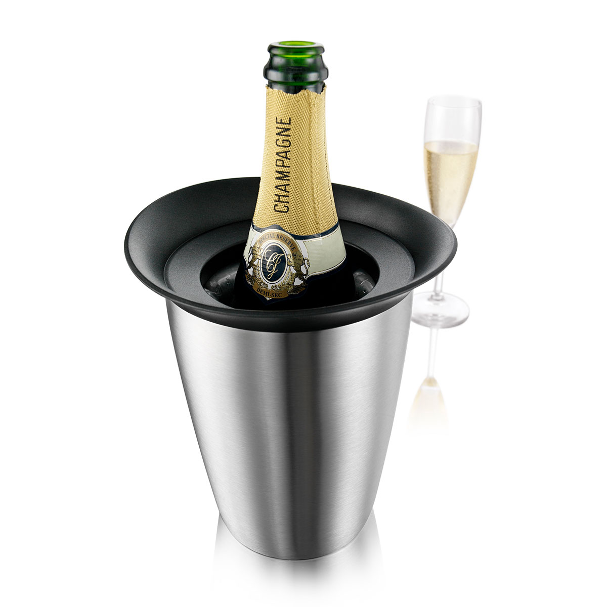 Vacu Vin Champagnerkühler Elegant, Edelstahl