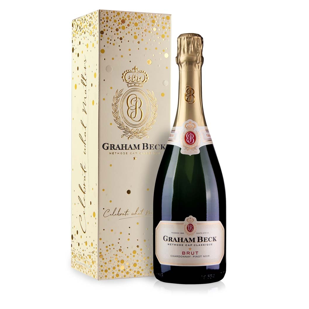 Graham Beck Méthode Cap Classique (MCC) Brut im Präsentkarton