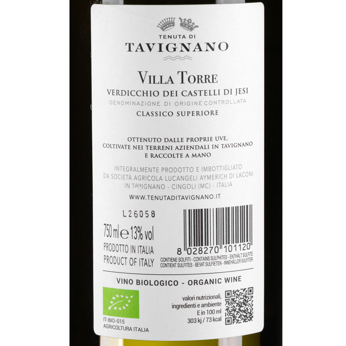 Tavignano Villa Torre Verdicchio dei Castelli di Jesi DOC Classico Superiore