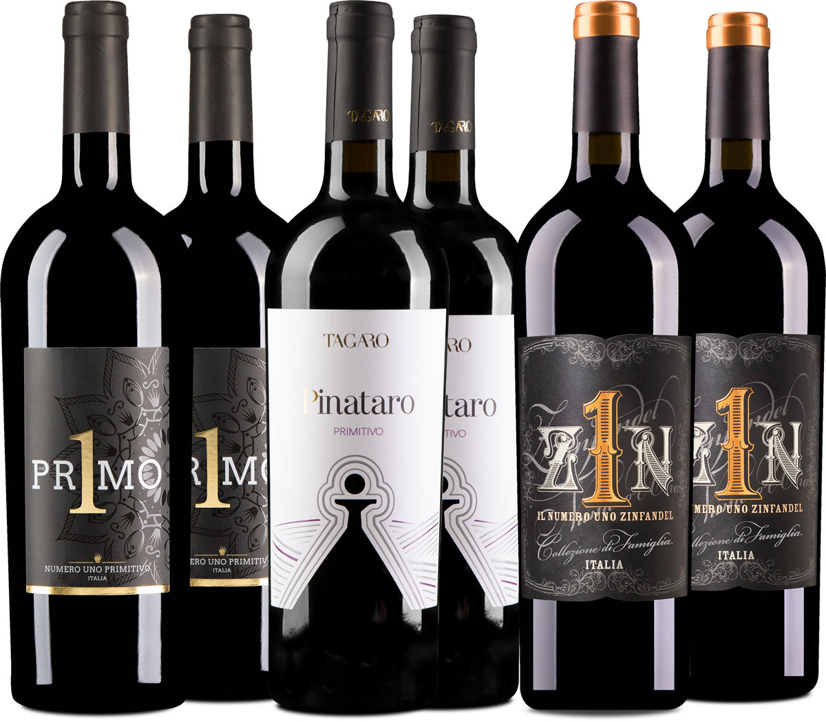 6er Weinpaket Primitivo Italien