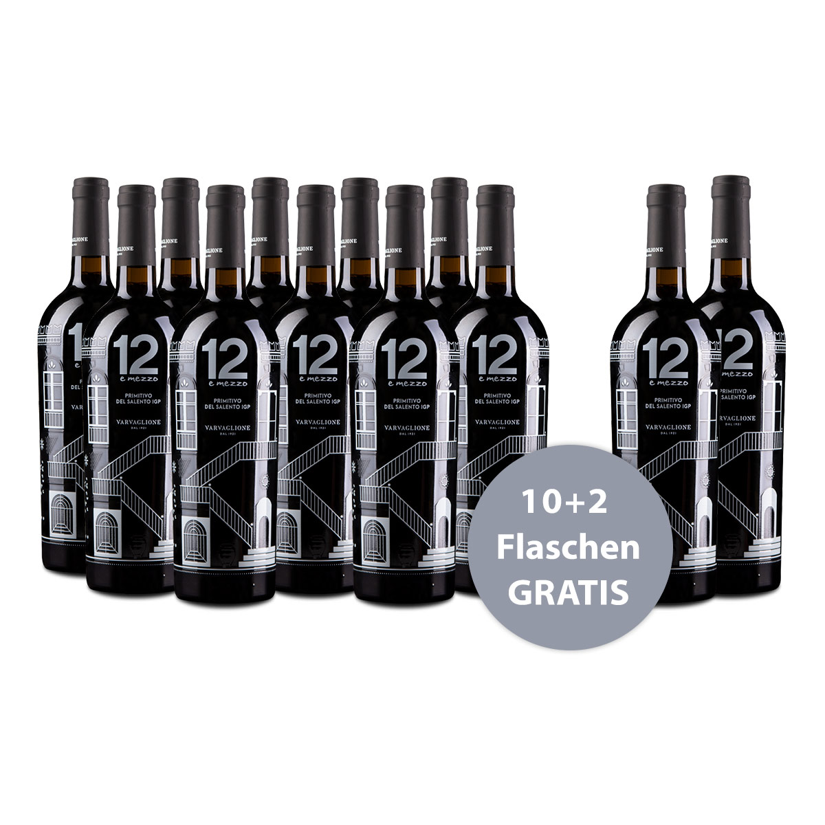 Aktionspaket 12 Fl. Varvaglione 12 e mezzo Primitivo del Salento