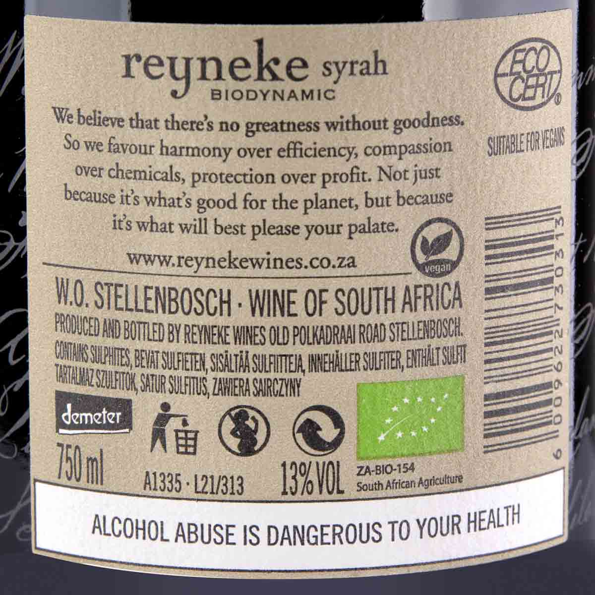 Reyneke Organic Syrah