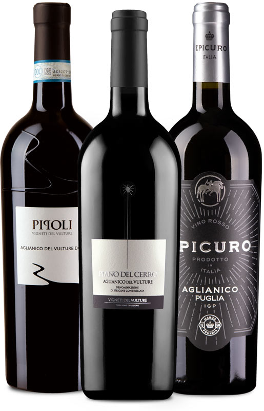 3er Probierpaket Aglianico aus Italien